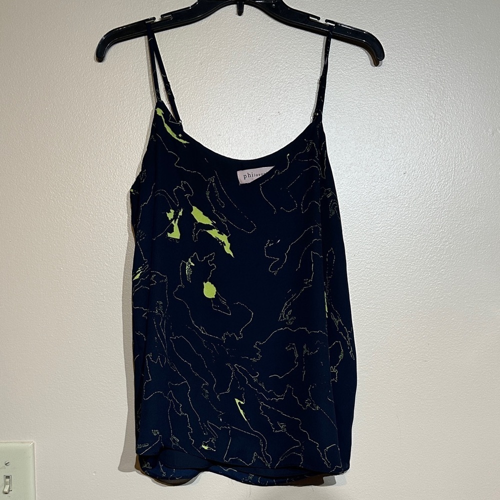 Philosophy Navy and Lime Camisole